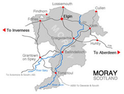 Map of Moray